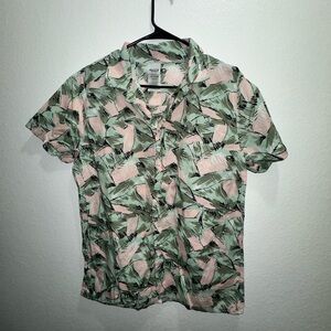 Tropical Print Men's Stranger Things Hopper Shirt